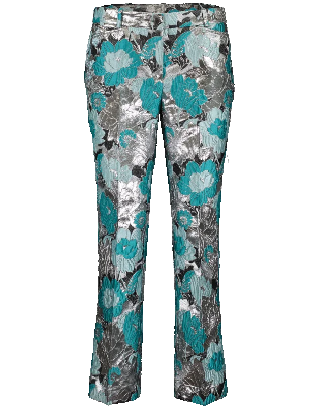 Weekend Deals to Brighten Your Day Floral Brocade Cropped Trouser