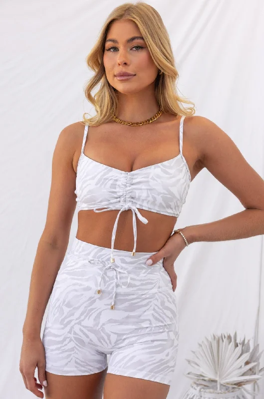 Limited Time Offer Wild Thing Scrunch Bra - Snow