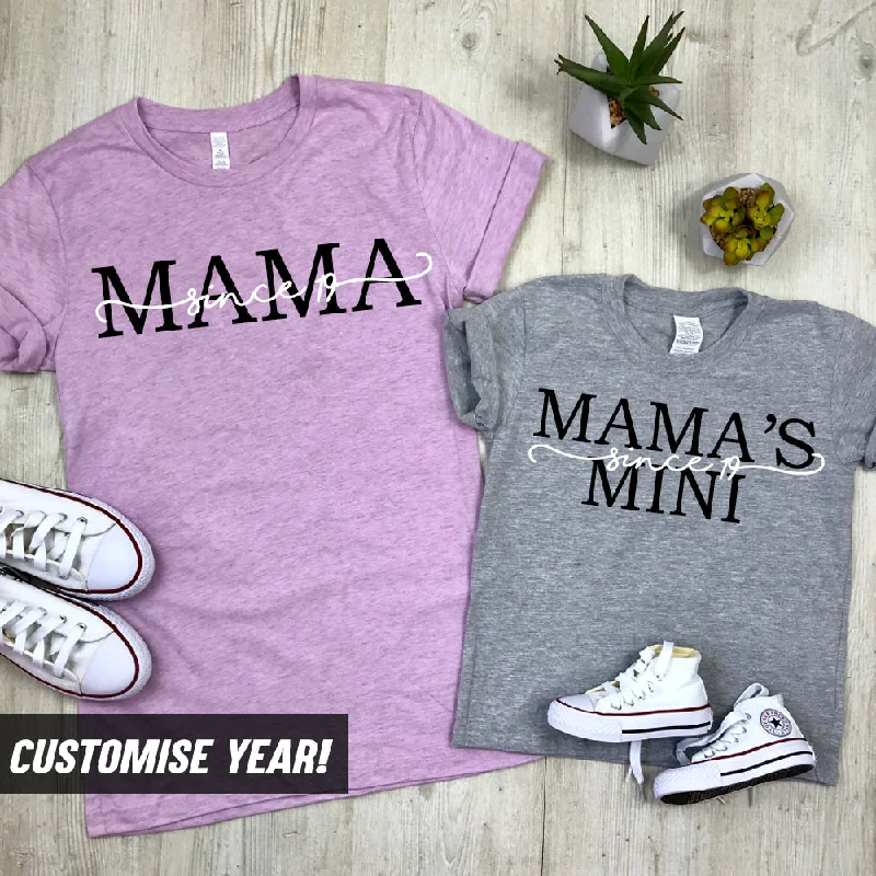 Flash Deal Personalised Mama & Mini Dual Script Matching T-Shirts (MRK X)