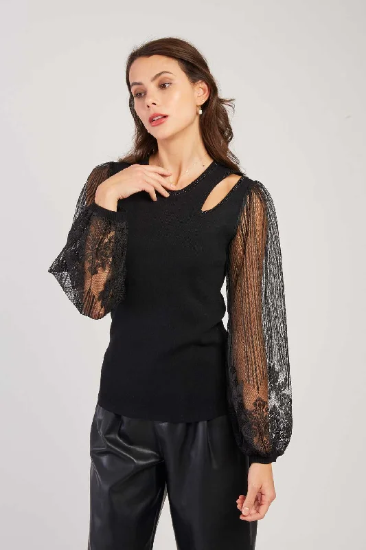 Daily Specials Caracas Cutout Pullover- Black