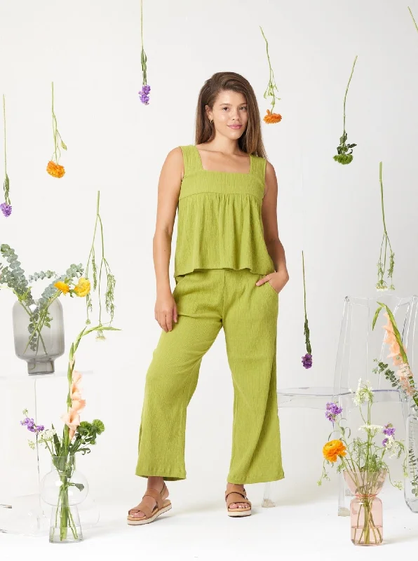 Price Drop Oaklee Tank Top - Martini Olive