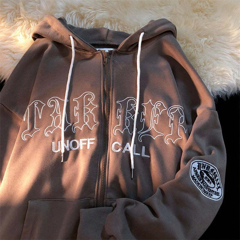 Massive Deals Casual Spring Gothic Letter Printed Oversized Hoodie