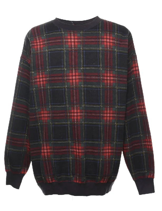 Lowest Price Classic Tartan Design Sweatshirt - L