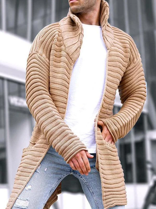 Bargain Blast Long Turtleneck Men Cardigan Sweater