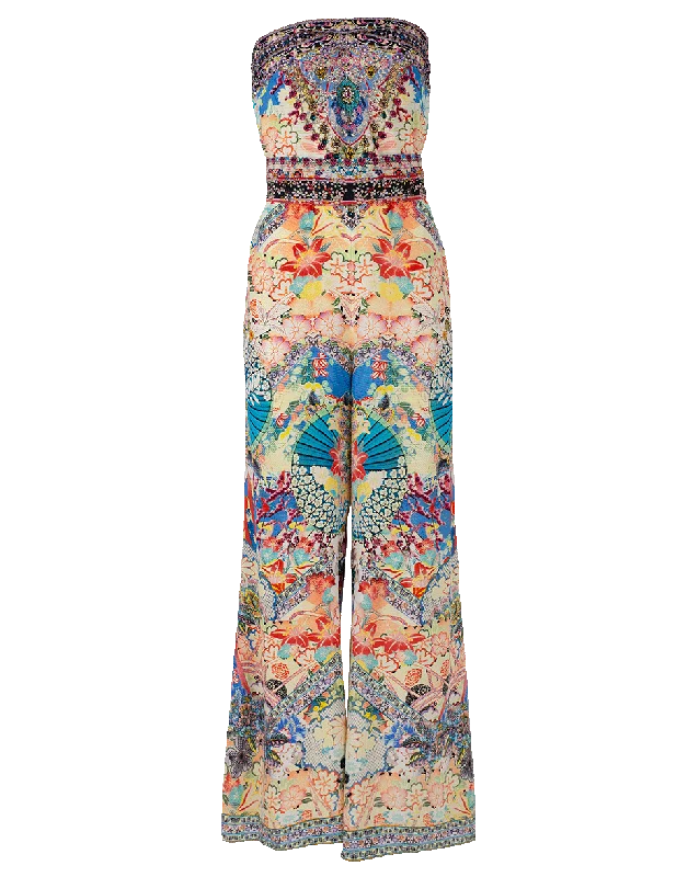 Take Action Strapless Belted Jumpsuit