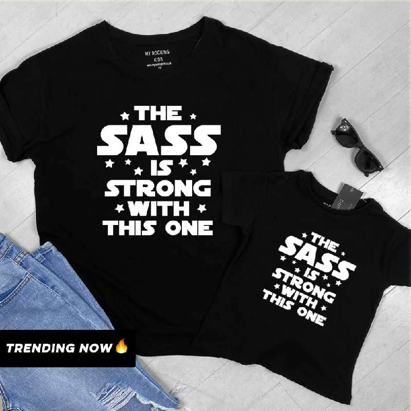 Don't Delay Strong SASS Mum & Daughter Black Tees (MRK X)
