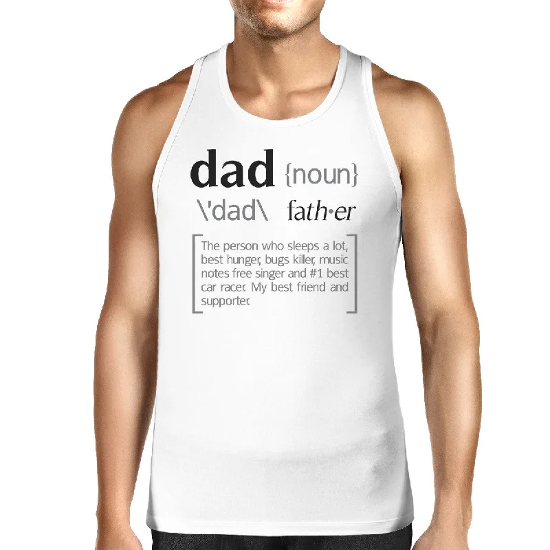 Big Savings Dad Noun Mens White Graphic Tanks Unique Dad Gifts For Fathers Day