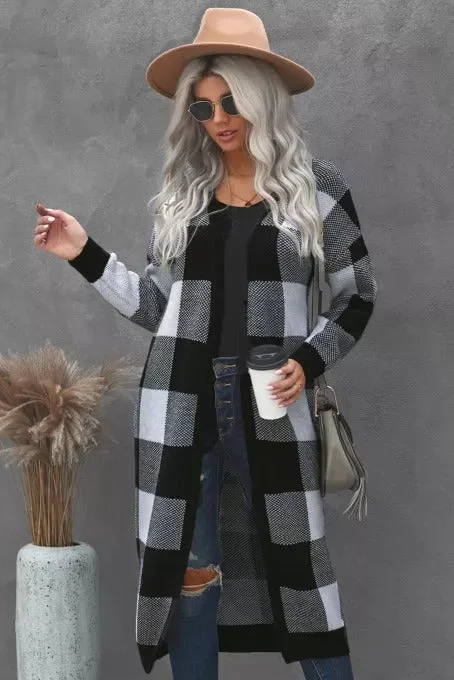 Fantastic Offers Buffalo Plaid Duster Cardigan