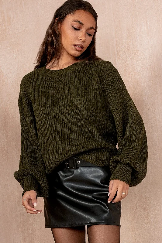 Limited Stock Mandy Khaki Knit Jumper