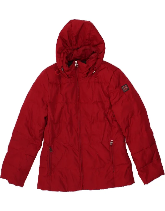 Buy More, Save More CALVIN KLEIN Womens Hooded Padded Jacket UK 16 Large Red Polyester Buy More, Save More CALVIN KLEIN Womens Hooded Padded Jacket UK 16 Large Red Polyester