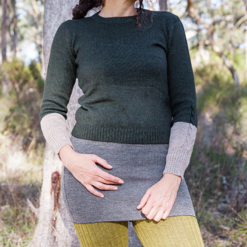 Value Pack Women's Cable Colourblock Jumper in Baby Alpaca (AW23) *Last ones