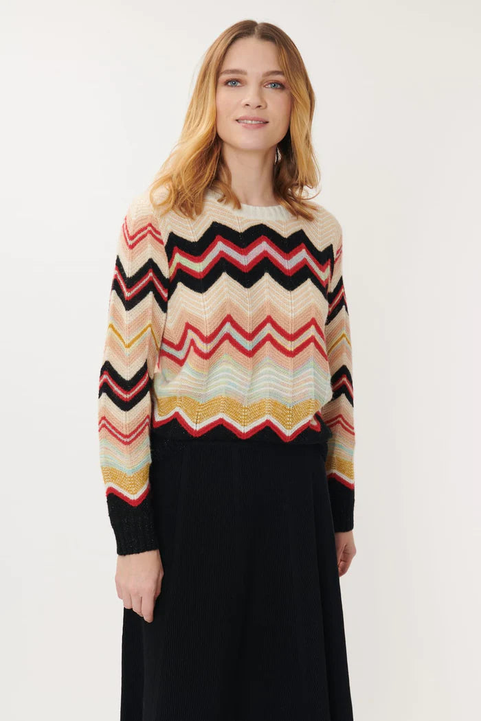 Lowest Price Jenifer  Zig-Zag Sweater - Cream