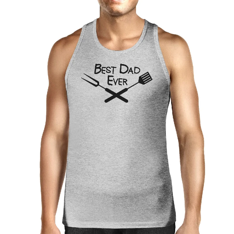 One-DAY Sale Best Bbq Dad Mens Grey Funny Design Graphic Tanks Unique Dad Gifts