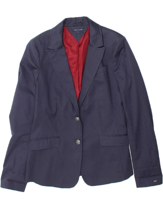 Deal Dash TOMMY HILFIGER Womens 2 Button Blazer Jacket US 8 Medium Navy Blue Acetate Deal Dash TOMMY HILFIGER Womens 2 Button Blazer Jacket US 8 Medium Navy Blue Acetate