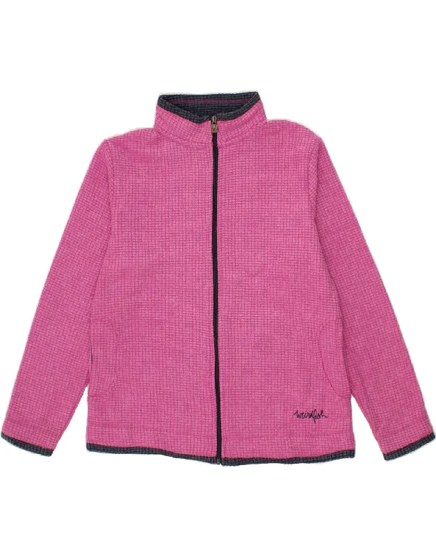 Limited Availability WEIRD FISH Womens Loose Fit Fleece Jacket UK 16 Large  Pink Polyester