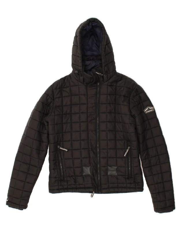 Weekend Deals to Make You Happy SUPERDRY Womens Hooded Padded Jacket UK 16 Large Black Nylon Weekend Deals to Make You Happy SUPERDRY Womens Hooded Padded Jacket UK 16 Large Black Nylon