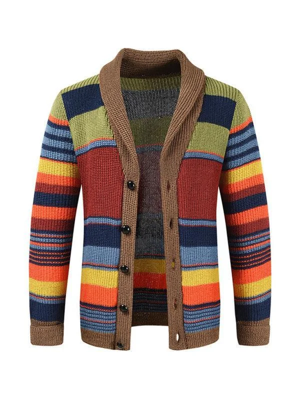 Extra Savings Multicolor Striped Men Cardigan Sweater