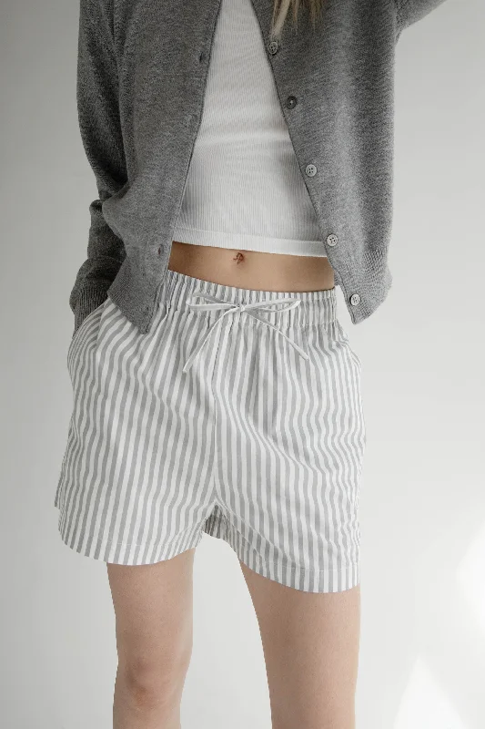 Weekend Deal COTTON POPLIN STRIPED SHORT