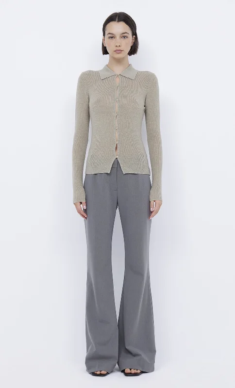 Year-End Sale RODEO KEYHOLE CARDIGAN - SAGE