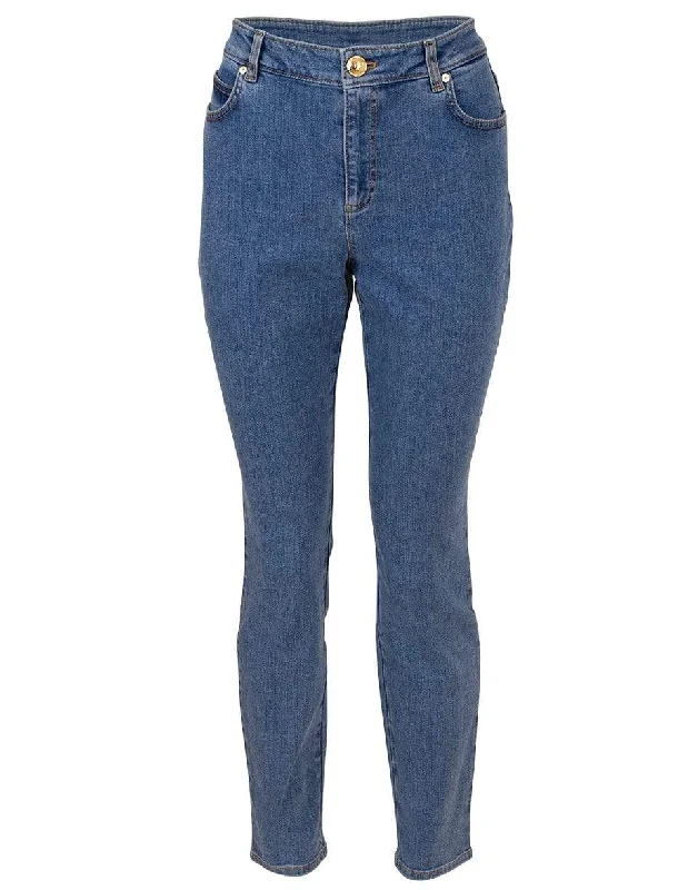 Savings Alert Flower Embroidered Denim Jean