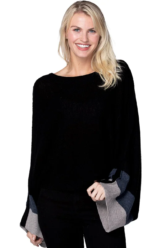 Daily Specials 100% Cashmere Harbor Color Block Crew Sweater