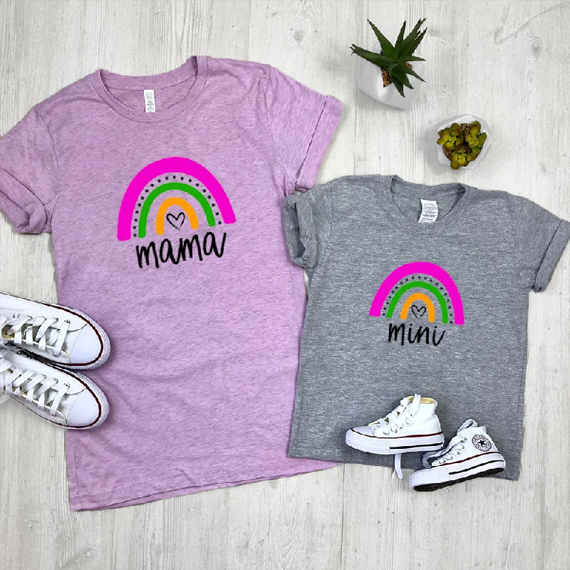 Super Bargain Mama & Mini Rainbow Matching Tees (MRK X)