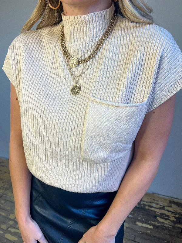 Final Clearance Polly Pocket Ribbed Knit Sweater