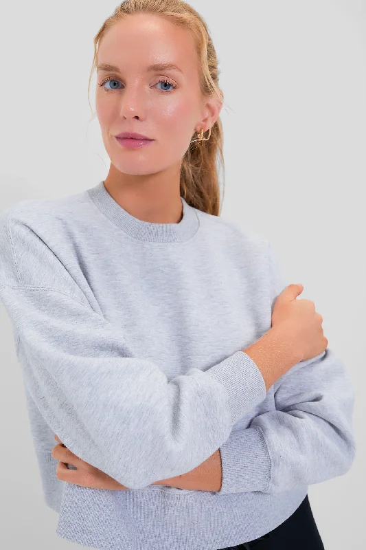Super Sale Heathered Gray Cropped Evans Pullover
