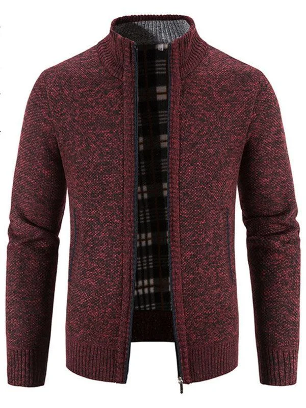 Special Buy Knitted Collar Stand  Men Cardigan