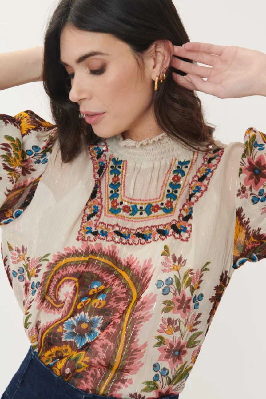 Hurry In Bella Embroidered Blouse