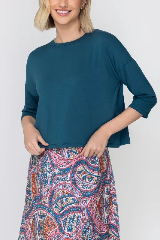 Mega Discount CROPPED TEE (TEAL)