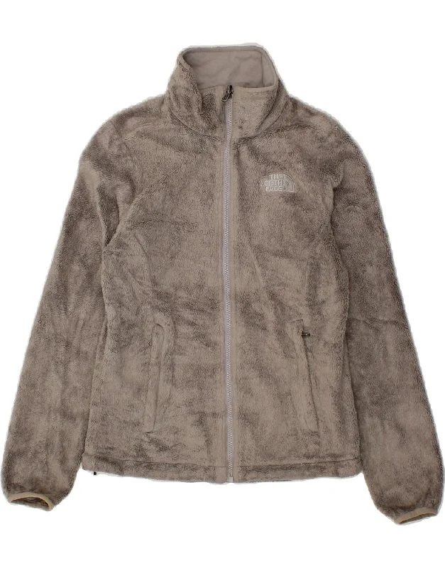 Reduced Prices THE NORTH FACE Womens Loose Fit Fleece Jacket UK 6 XS Grey Polyester