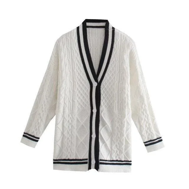 New Markdowns Loose Striped Cardigan Sweaters For Women