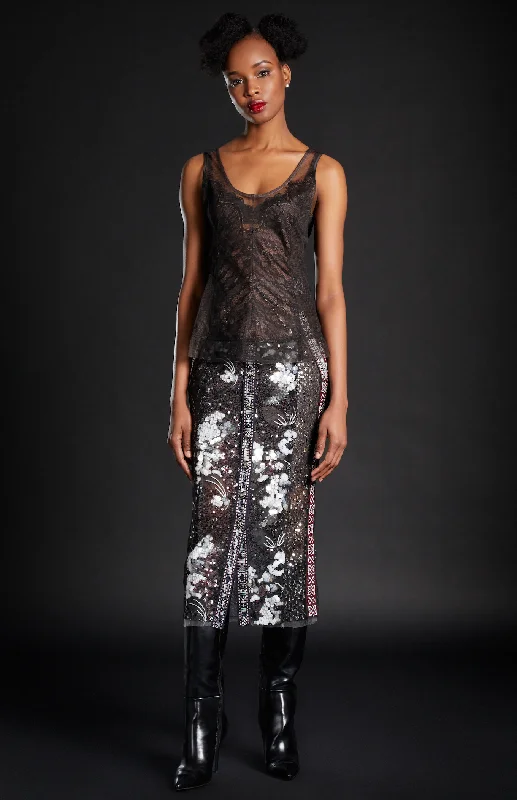 Weekend Savings Delight In Earnest By Byron Lars Chantilly Tank