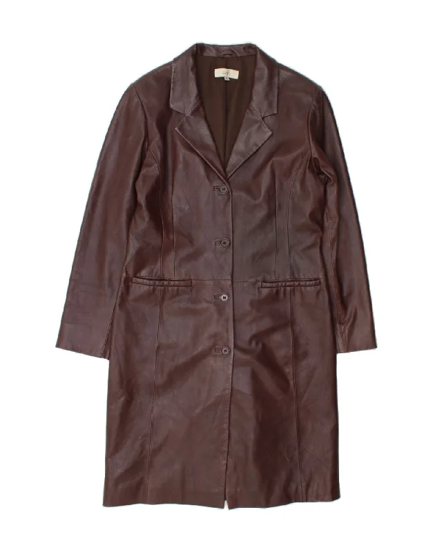 Weekend Specials to Indulge In COFI Womens Leather Coat UK 14 Large Brown Leather