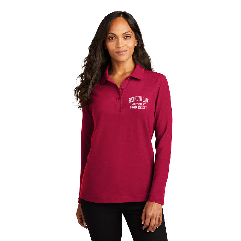 Early Access Port Authority Ladies Silk Touch Long Sleeve Polo, Printed