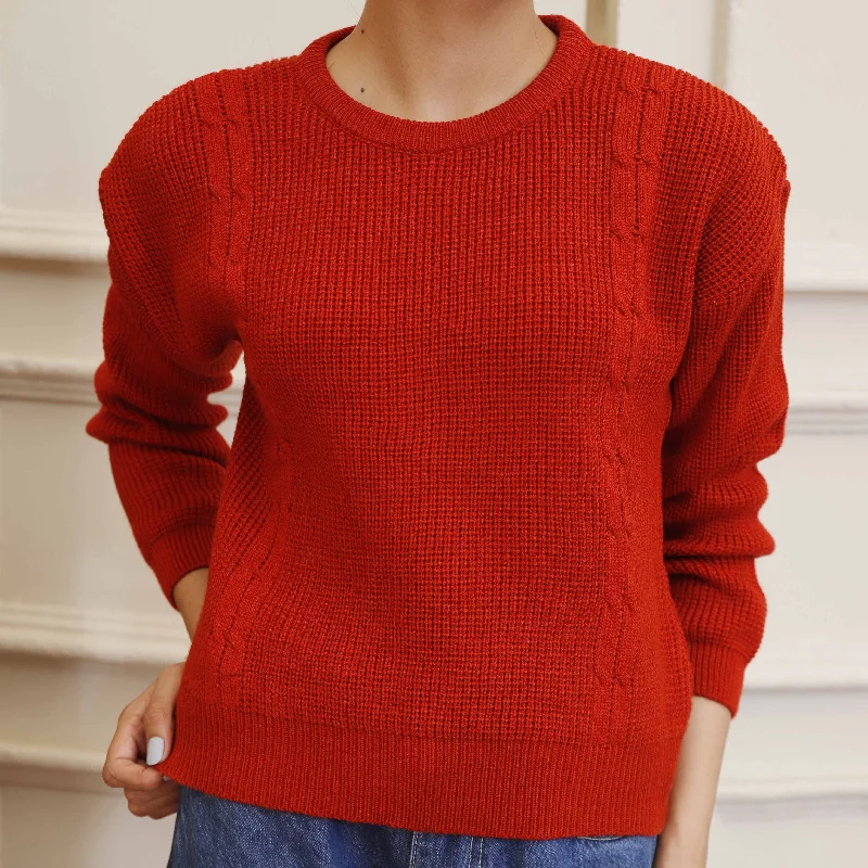 Lowest Prices Rust Thread Winter Sweater PN4609