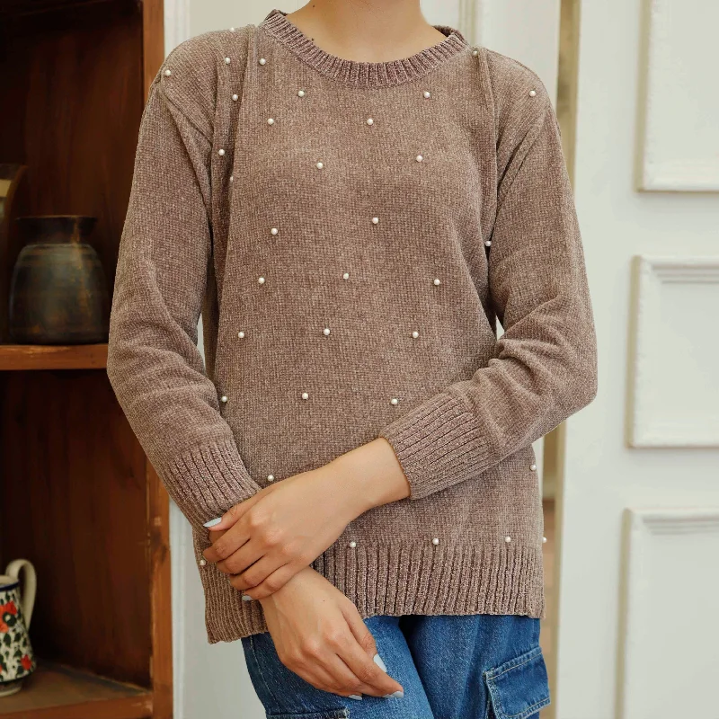 TIME-Limited Offer Grey Velvet Thread Winter Sweater PW4826