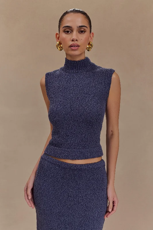 Big Discounts Azalea Sleeveless Knit Top - Steel