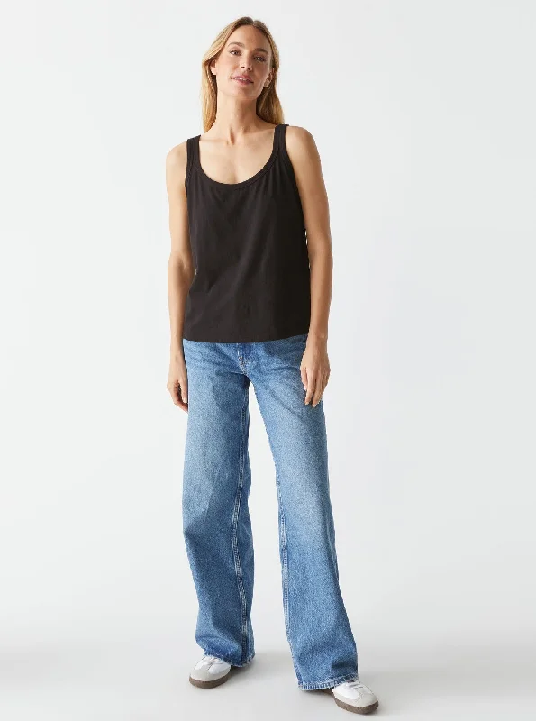 Mega Sale Olympia Scoop Neck Tank - Black