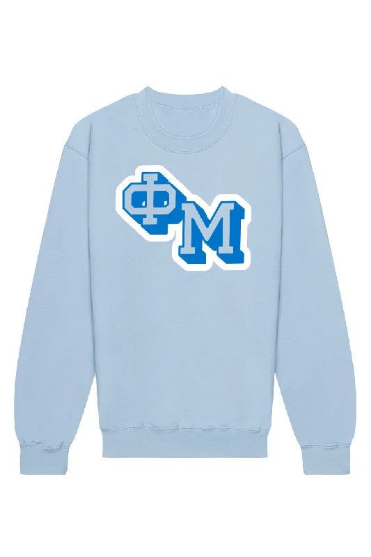 Closeout Sale Phi Mu Varsity Letters Crewneck