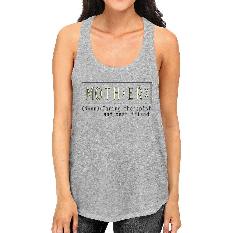 Limited Offer Mother Therapist Women's Gray Cute Design Tank Top Gift For Moms