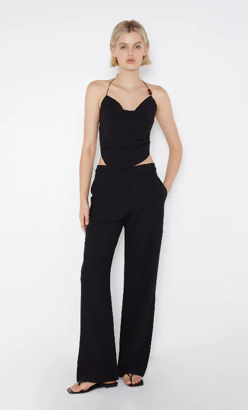 Savings Soar This Weekend DESIREE HALTER TOP - BLACK