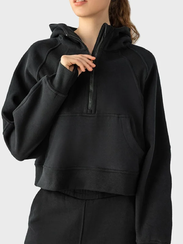 Bonus Savings Half-Zip Long Sleeve Sports Hoodie