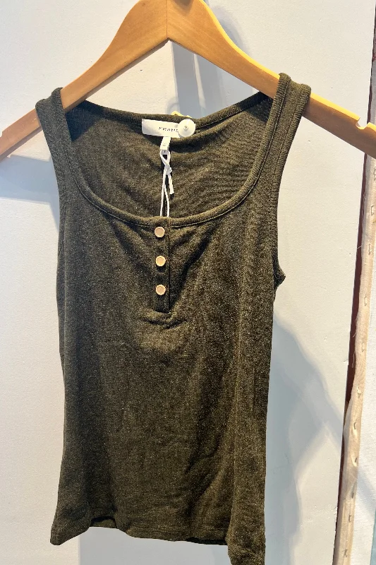 Last Chance Frame - Rib Scoop Button Tank (military heather)