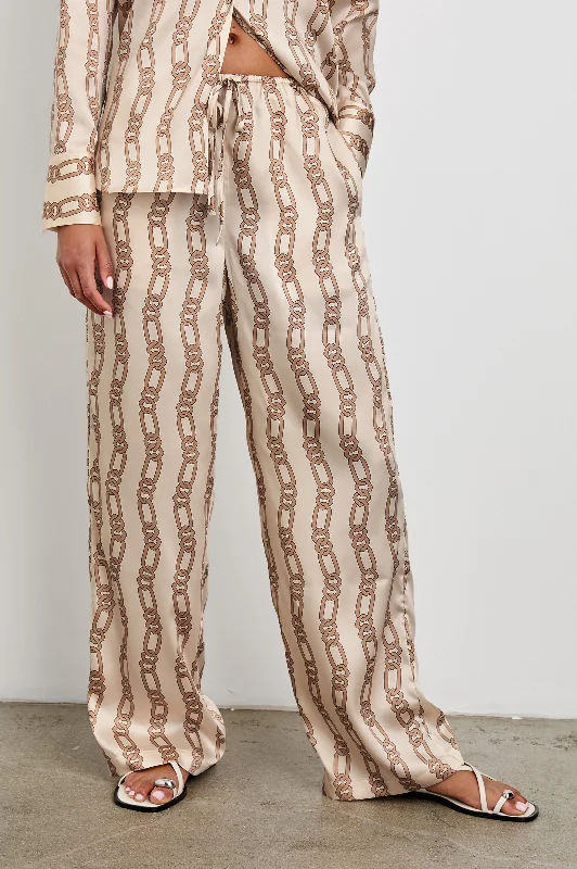 Anniversary Sale DAMANI PANT - IVORY GOLD LINK