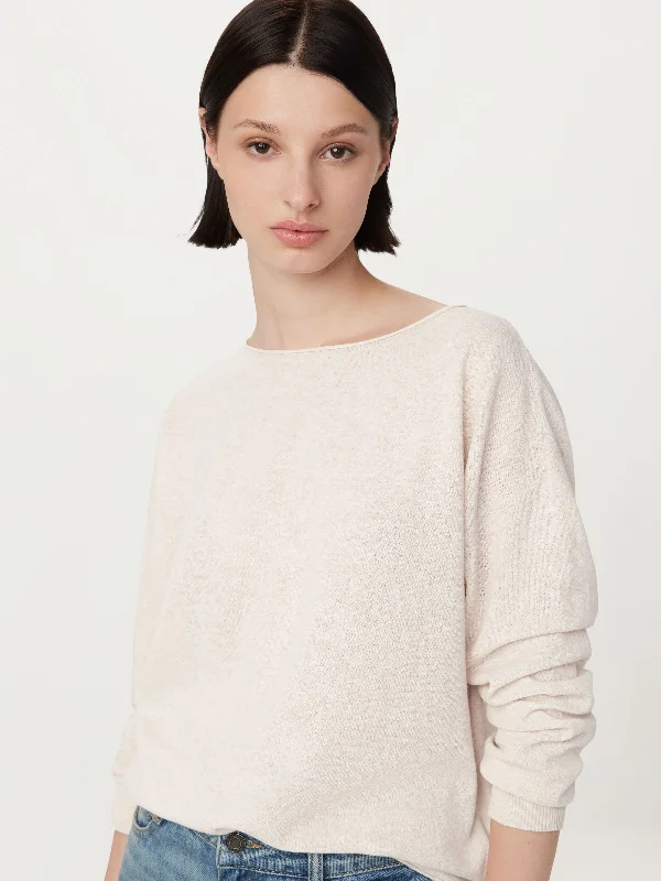 Mega Sale The Lightweight Crewneck Sweater in Light Oatmeal