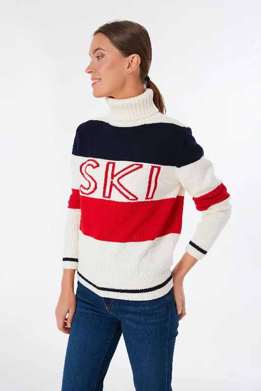 Price Meltdown Red Snow White and Navy Frostine Sweater