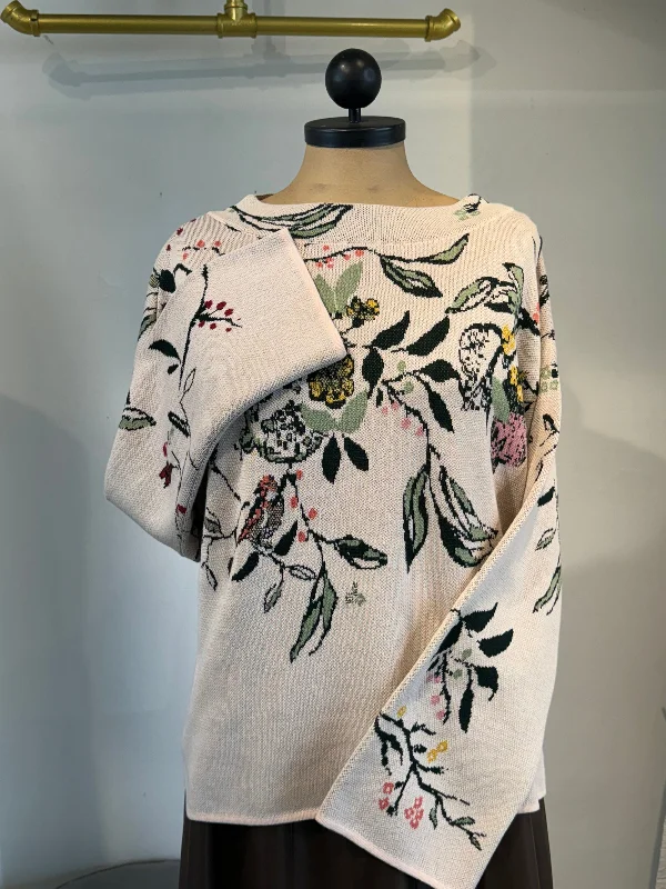 Price Reduction Boat-Neck Pullover Off-white