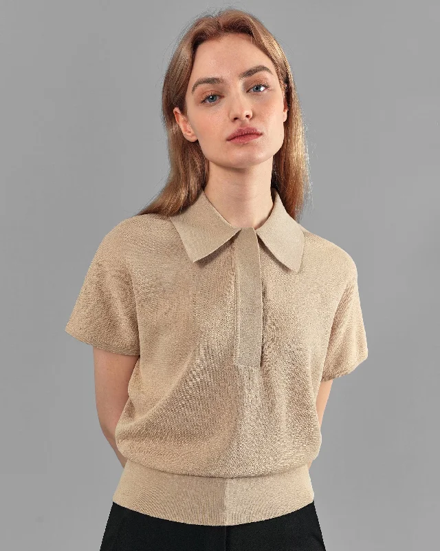 Super Discount Lucia Collared Knit Top